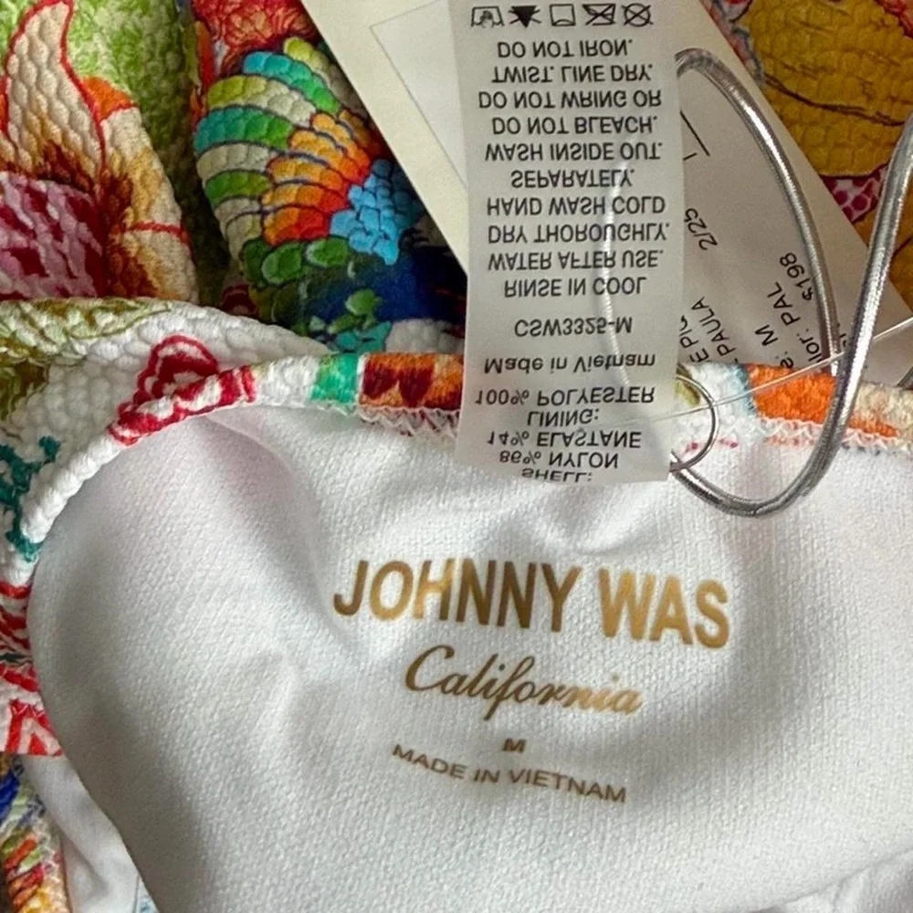 NWT JOHNNY WAS Reverse Pique Tank One Piece Paula M - Picture 8 of 11